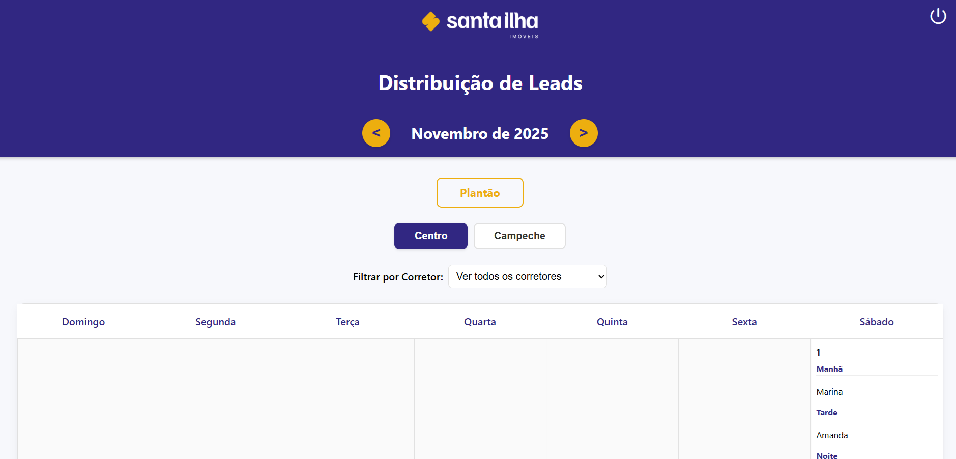 Preview 1 do projeto de Distribuição de Leads