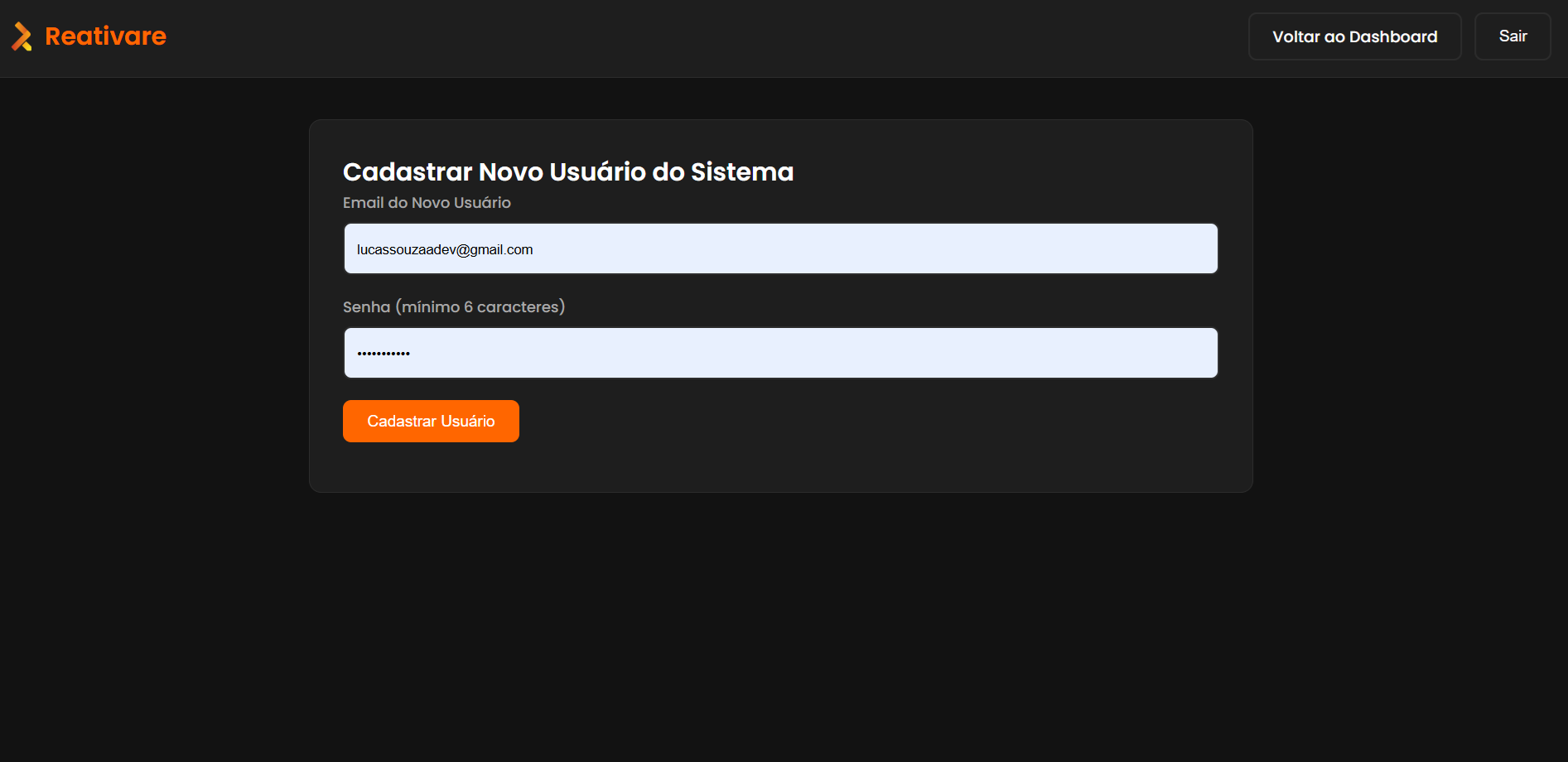 Preview 3 do sistema Reativare
